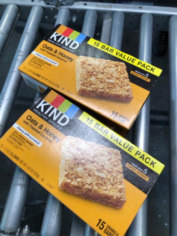 Photo 4 of KIND Healthy Grains Bars, Oats & Honey with Toasted Coconut, 1.2 Ounce, 60 Count, Gluten Free Oats & Honey 1.2 Ounce (Pack of 60)