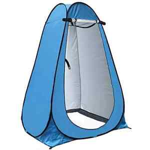 Photo 1 of anngrowy Pop Up Privacy Tent Shower Tent Portable Outdoor Camping Bathroom blue