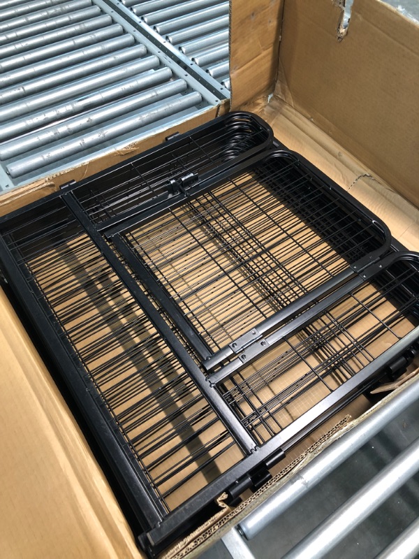 Photo 1 of FXW Dog Playpen Outdoor, 8/16/24/32 Panels Dog Pen 24"/32"/40"/50" Height Dog Fence Exercise Pen with Doors for Large/Medium/Small Dogs, Pet Puppy Playpen for RV, Camping, Yard 08 Panels 24 inch
