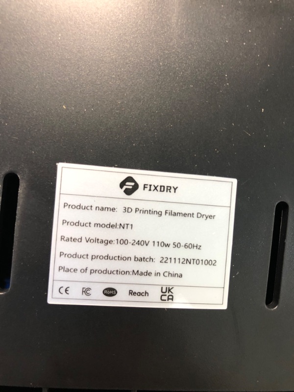 Photo 4 of FIXDRY 3D Printer Filament Dryer with Fan, 110W PTC Dehydrator Dryer Box Heated, Closed-Loop Constant Heating, Temperature Humidity Control, 2 Spool Compatible with 1.75mm, 2.85mm, 3.00mm