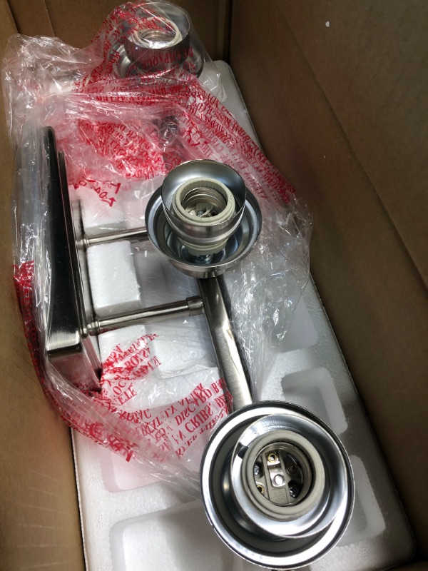 Photo 1 of hykolity 3-Light Bathroom Light, Brushed Nickel Vanity Light Fixtures, Bathroom Wall Sconce Lighting with Clear Glass Shades, ETL Listed (Bulb not Included) Brushed Nickel - 3 Lights 1PC
