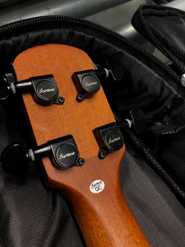 Photo 1 of Asmuse Concert Ukulele Mahogany 23 Inch Ukelele for Kids with Free Online Lesson Gig Bag Strap Nylon String Tuner Picks (Black)