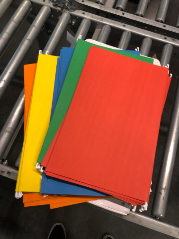 Photo 5 of Blue Summit Supplies Legal Size Hanging File Folders, Legal Size, 25 Reinforced Hang Folders, Designed for Home and Office Color Coded File Organization, Assorted Colors, 25 Pack