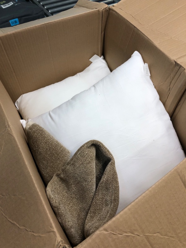 Photo 1 of Anickal Pillow Covers 20x20 Inch Set of 2 Khaki Brown Decorative Throw Pillow Covers Square Accent Cushion Case for Couch Sofa Living Room Farmhouse Home Decoration Khaki Brown 20"x20"
