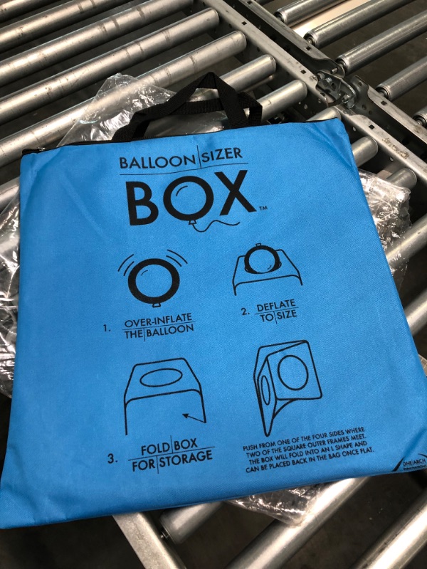 Photo 3 of Balloon Sizer Box - Balloon Measurement Box for Balloon Decorations, Balloon Arches, Balloon Columns, & Balloon Centerpieces - 13 Hole Balloon Box