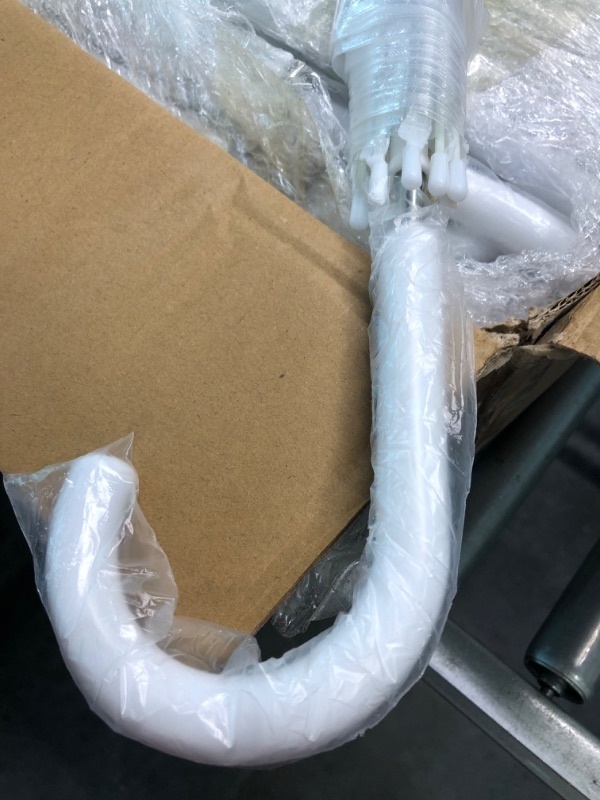 Photo 1 of Fabbay 24 Packs Clear Umbrella Wedding Style Stick Umbrellas Large Canopy Windproof Transparent Stick Umbrellas Wedding Rain Transparent Umbrellas Bulk Auto Open J Hook Handle Outdoor White Handle