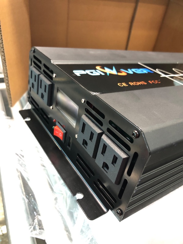 Photo 6 of 3000 Watts Power Inverter, Pure Sine Wave 12V to 120V Car Inverter with Remote Control, DC to AC Power Converter with 3 120V AC Outlets/1 USB Port/LCD Display, Car/Truck/RV/Solar Inverter 3000W/6000W 3000W Pure Sine