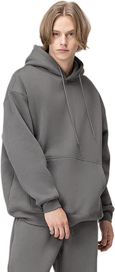 Photo 1 of BECLOH Men's Pullover Hoodie Powerblend Loose Fleece Midweight Hooded Sweatshirt Winter Warm For Women Men
