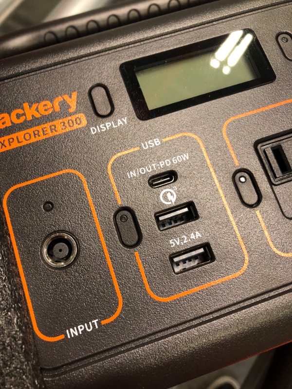 Photo 7 of Jackery Portable Power Station Explorer 300, 293Wh Backup Lithium Battery, 110V/300W Pure Sine Wave AC Outlet, Solar Generator (Solar Panel Not Included) for Outdoors Camping Travel Hunting Blackout