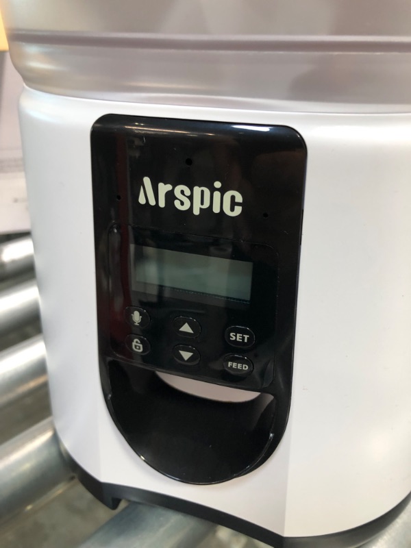 Photo 5 of Automatic Cat Feeder, Arspic 4L Auto Cat Food Dispenser with Programmable Timer Feeder and Portion Control Automatic Pet Food Feeder for Small & Medium Cats Dogs with Desiccant Bag & Voice Recorder