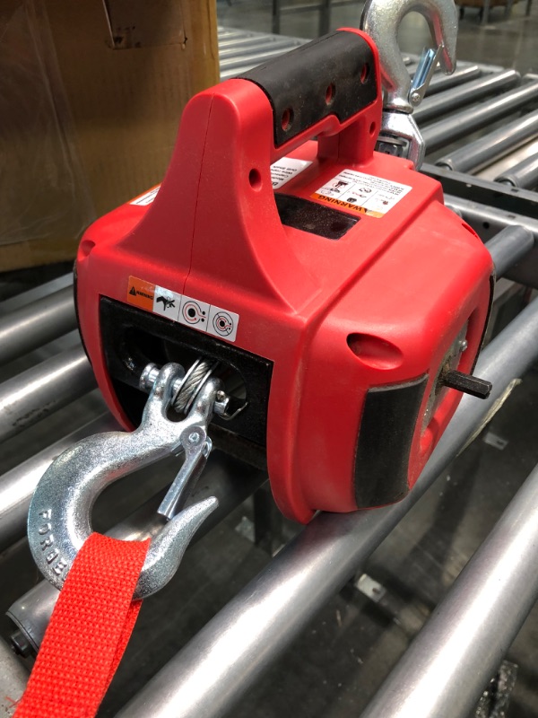 Photo 1 of Anbull Drill Winch Hoist Portable Drill Winch of 750 LB Capacity with 40 Feet Steel Wire Drill Winch for Lifting & Dragging