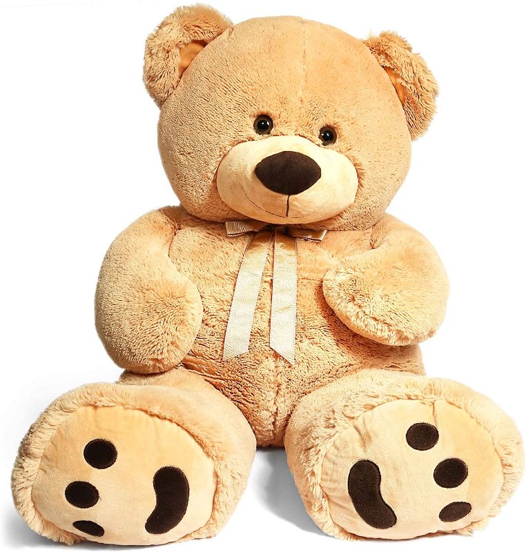 Photo 1 of Big Teddy Bear, 3 Feet Giant Teddy Bear Stuffed Animal, Large Bear Plush Toy with Big Footprints