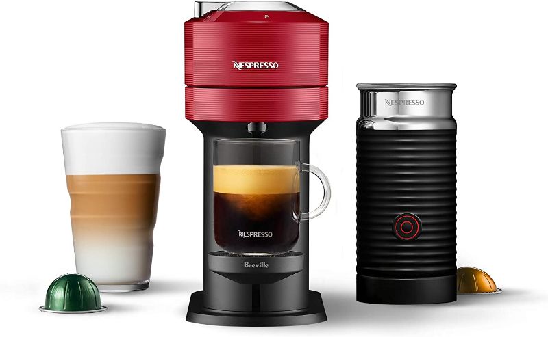 Photo 1 of Nespresso Vertuo Next Coffee and Espresso Machine by Breville with Milk Frother, 1.1 liters, Cherry