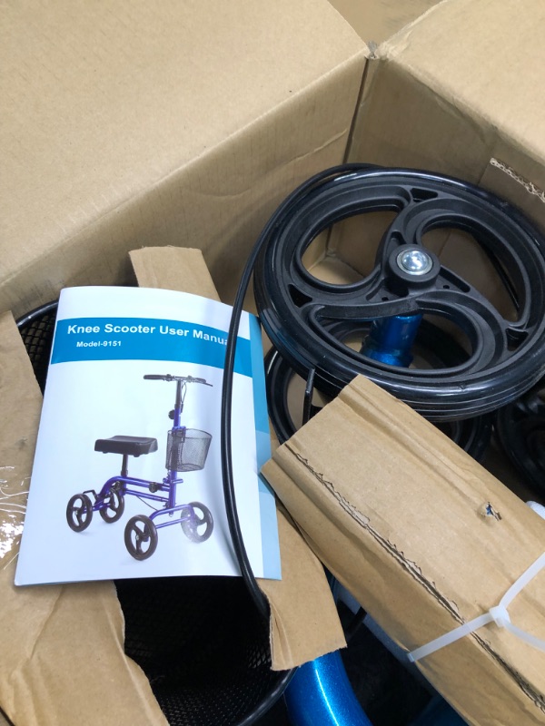 Photo 1 of Healconnex Knee Scooter?Steerable Knee Walker, Economical Knee Scooter for Foot Injuries Best Crutches Alternative Blue