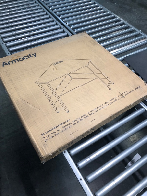 Photo 2 of armocity Corner Desk Small Desk with Outlets Corner Table for Small Space, Corner Computer Desk with USB Ports Triangle Desk with Storage for Home Office, Workstation, Living Room, Bedroom, Oak
