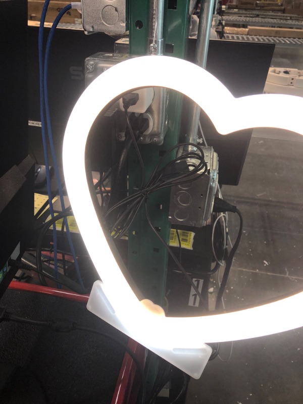 Photo 3 of CoreAudio 12" Heart Shaped Ring Light with Phone Stand, Desktop Tripod with Ring Light for Photography, Makeup, Vlogging, Pictures, Video Recording, and TikTok