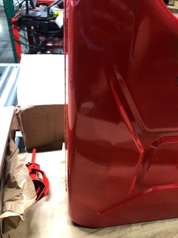 Photo 5 of Wavian USA JC0020RVS Red Authentic NATO Jerry Fuel Can and Spout System (20 Liter)