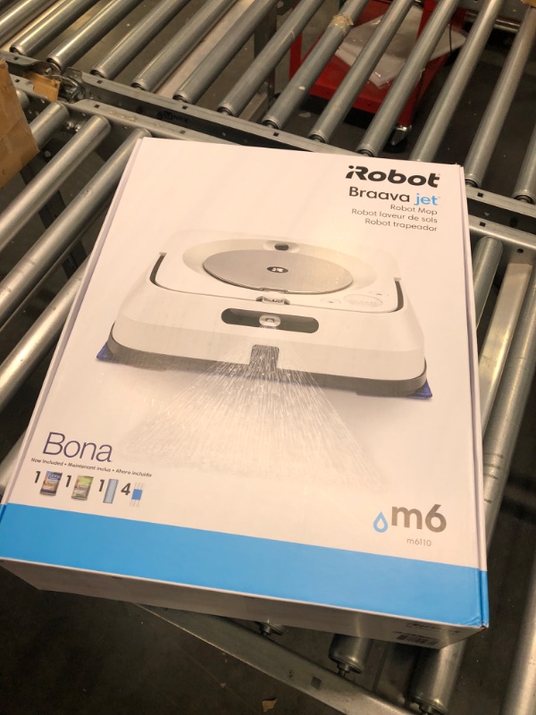 Photo 2 of Braava jet m6 (6110) Robot Mop – Wi-Fi Connected, Precision Jet Spray, Smart Mapping, Multi-Room, Recharge and Resume