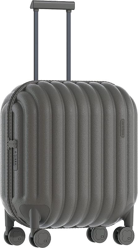 Photo 1 of artrips Carry On Luggage with 8 Spinner Wheels,Women Luggage,20''Spinner Luggage,PC Lightweight Hardside Luggage,Travel Suitcase with Bread Design,TSA Lock,Grey,Carry On 20-Inch, 47L