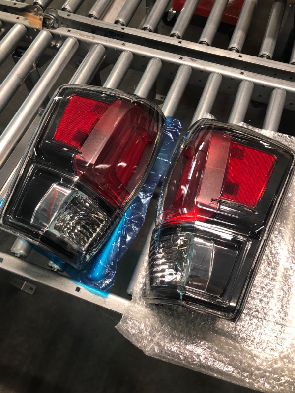 Photo 4 of 16-21 Tacoma Tail Lights - 2020+ TRD Pro Style Black Housing Clear Lens Rear Tail Lamps Set (Left + Right) Compatible with 2016-2021 Toyota Tacoma All Models