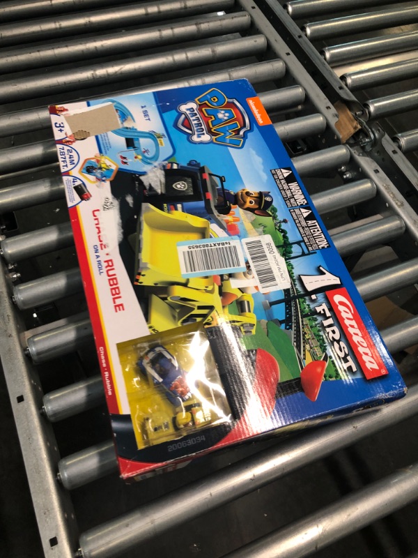 Photo 2 of Carrera First Paw Patrol - Slot Car Race Track - Includes 2 Cars: Chase and Rubble - Battery-Powered Beginner Racing Set for Kids Ages 3 Years and Up