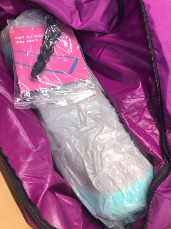 Photo 1 of HIJOFUN Premium Inflatable Air Tumbling Track for Gymnastics Tumble Mat 10ft 13ft 16ft 20ft 4 in 8 inces Thick with Electric Air Pump for Home Kids/Gym/Yoga/Training/Cheerleading/Outdoor/Pool/Beach Aqua 6.6ft*3.3ft*4in(2*1*0.1m)