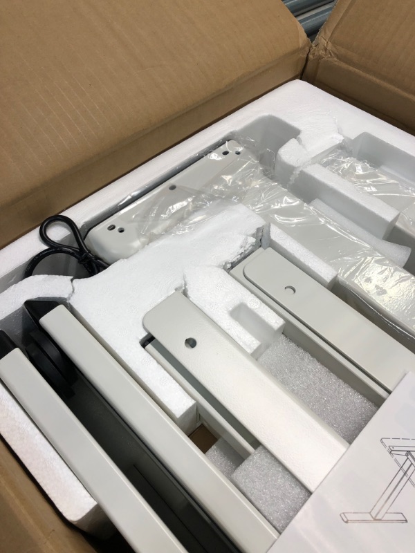 Photo 1 of TOPSKY Dual Motor Electric Adjustable Standing Computer Desk for Home and Office (White Frame only)