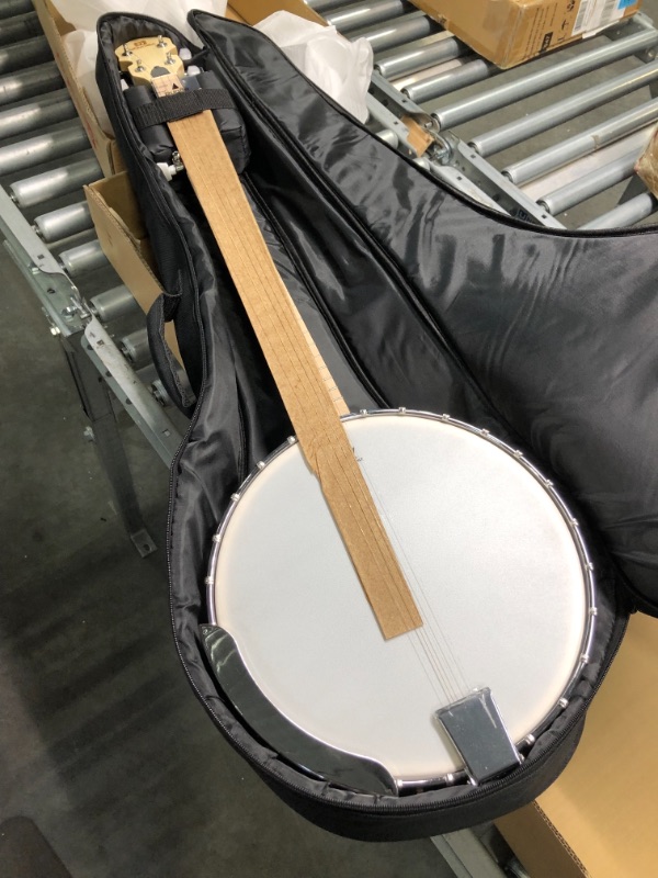 Photo 4 of Vangoa 5 String Banjo Open Back Full Size, Clawhammer Banjo Beginner Kit with Frosted Remo Head, Maple Banjo with Geared 5th Tuner, Natural Full Open Back Frosted Remo Head