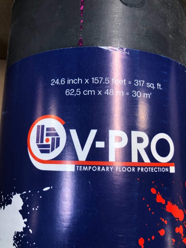 Photo 4 of V-PRO Protection Board (317 sq. feet), Temporary Floor Protection for Painting, Plastering, Remodeling, Moving, 1 roll - 24.6-inch x 157.5-feet