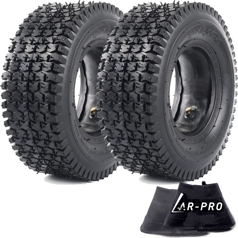 Photo 1 of (2-Set) AR-PRO Replacement 13x5.00-6 Tire and Inner Tube Sets for Razor Dirt Quad Versions 1-18 - Compatible with Yerf Dog, Motovox, and More - Also Compatible with Yard Tractors and Hand Trucks