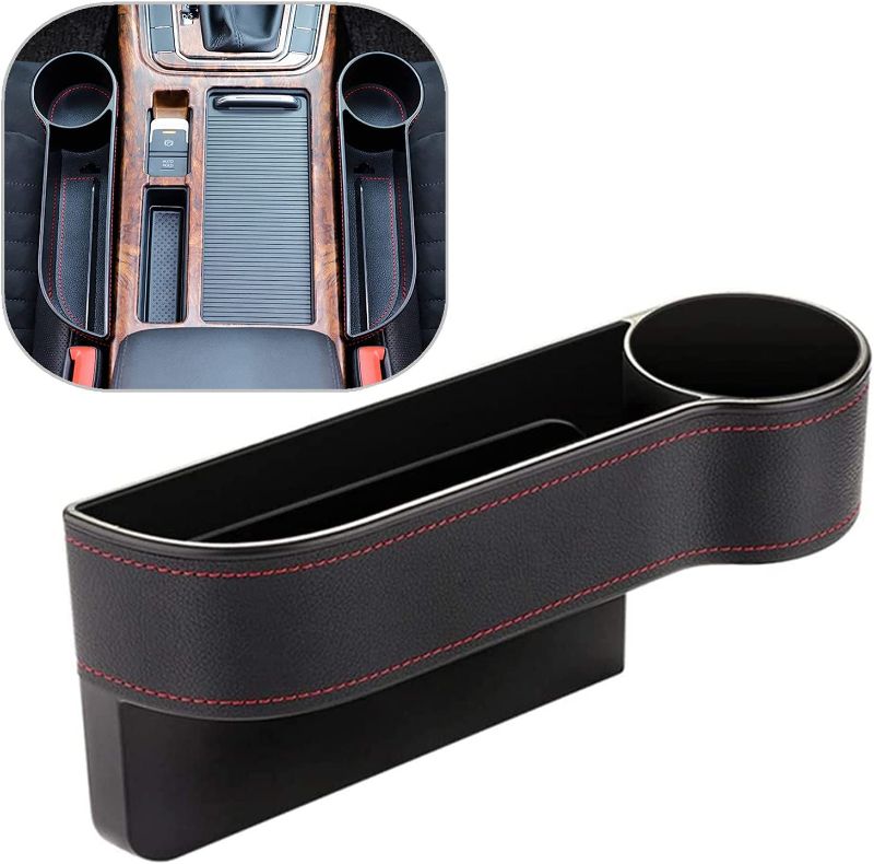 Photo 1 of Car Seat Gap Filler Organizer Between Front seat car Organizer and Storage Box, Auto Premium PU Leather Console with Cup Holder, Car Pocket for Interior Essentials (for Passenger Side)
Brand: coforder
