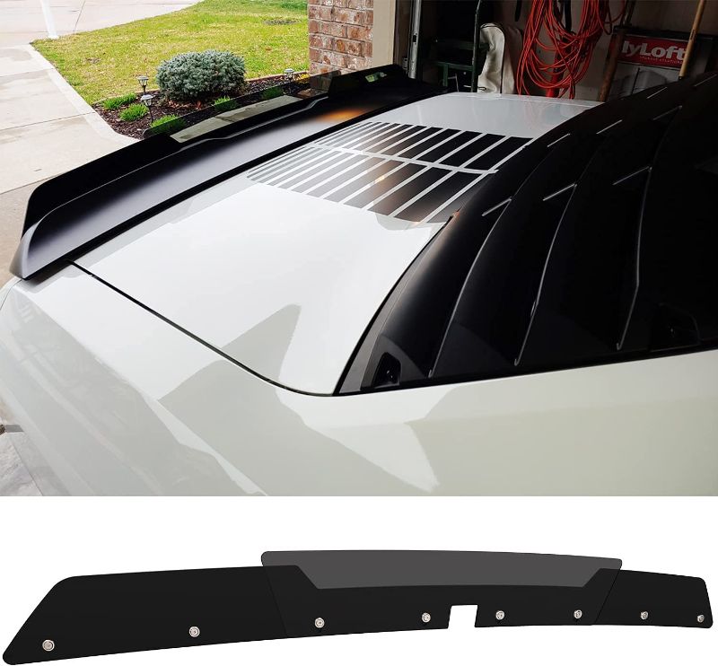 Photo 1 of  Rear WickerBill Spoiler for Dodge Challenger 2015-2021 SRT RT Hellcat Scat Pack with Back up Camera, Add-on Type 2-Piece Rear Wicker Bill Spoiler