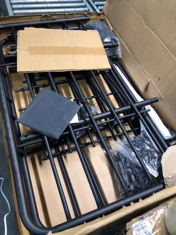 Photo 1 of AKHAL-TEKE Roof Rack Basket, Upgraded 64"x 39"x 4" Roof Rack Cargo Carrier with 3' X 4' Super Duty Bungee Cargo Net, 2 pcs Ratchet Strap Fits for SUV Truck Cars 64" Cargo Basket + Net