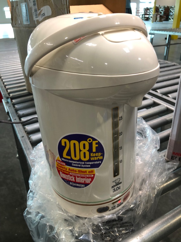 Photo 2 of Zojirushi CW-PZC30FC Micom 3.0-Liter Electric Air Pot, White 3.0 L White