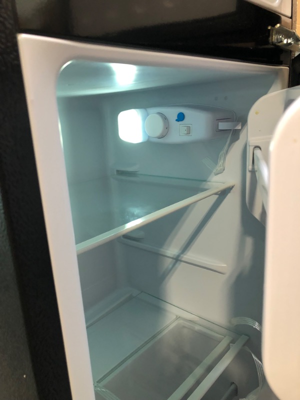 Photo 9 of Anukis Compact Refrigerator 4.0 Cu Ft 2 Door Mini Fridge with Freezer For Apartment, Dorm, Office, Family, Basement, Garage, Black
