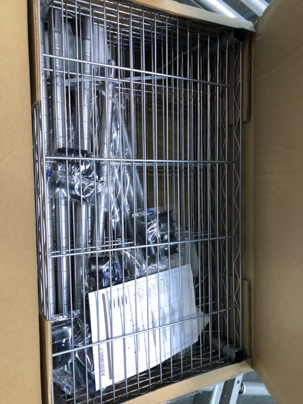 Photo 2 of SINGAYE 5 Tier Adjustable Storage Shelf Metal Storage Rack Wire Shelving Unit Storage Shelves Metal 660Lbs Capacity 23.6" L x 14" W x 59.1" H for Pantry Closet Kitchen Laundry Silver Medium