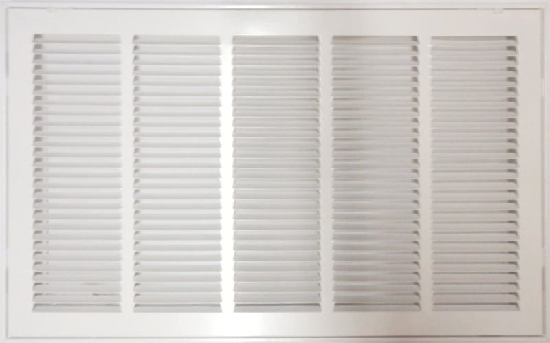 Photo 1 of 26" X 22" Steel Return Air Filter Grille for 1" Filter - Easy Plastic Tabs for Removable Face/Door - HVAC DUCT COVER - Flat Stamped Face -White [Outer Dimensions: 27.75w X 23.75h]
