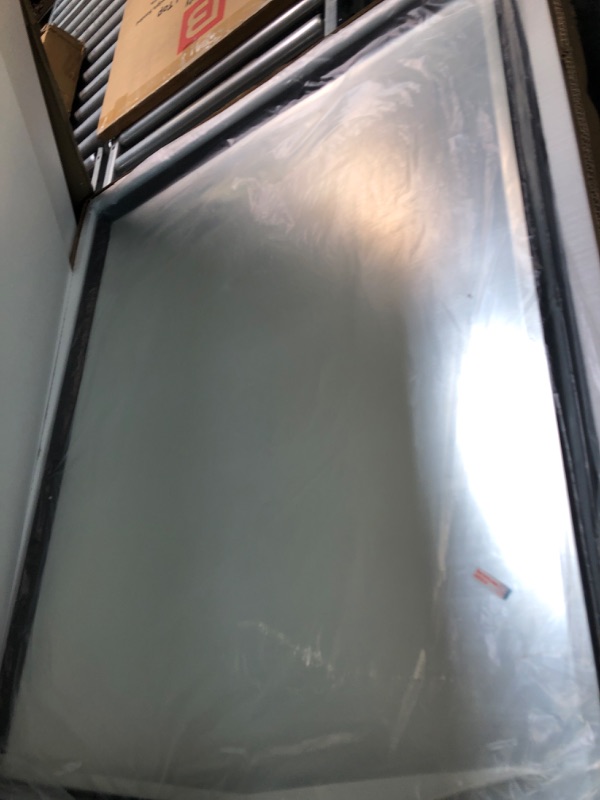 Photo 2 of FTOTI 36X30 Inch Black Bathroom Mirrors for Wall,Metal Frame Farmhouse Home Decor Mirror,Modern Wall Mounted Vanity Rectangle Mirror,Beveled Edge(Horizontally or Vertically) 30X36