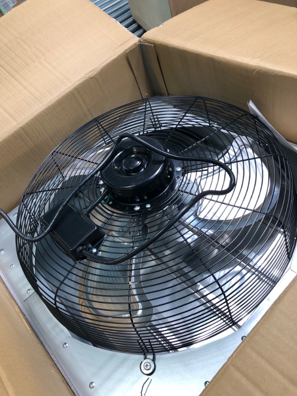 Photo 2 of KEN BROWN 20 Inch Shutter Exhaust Fan With 1.65 Meters Power Cord Wall Mounted, High Speed 3500CFM, Vent Fan For Garages And Shops, Greenhouse,Attic Ventilation 20 Inch Fan Wtih Power Cord