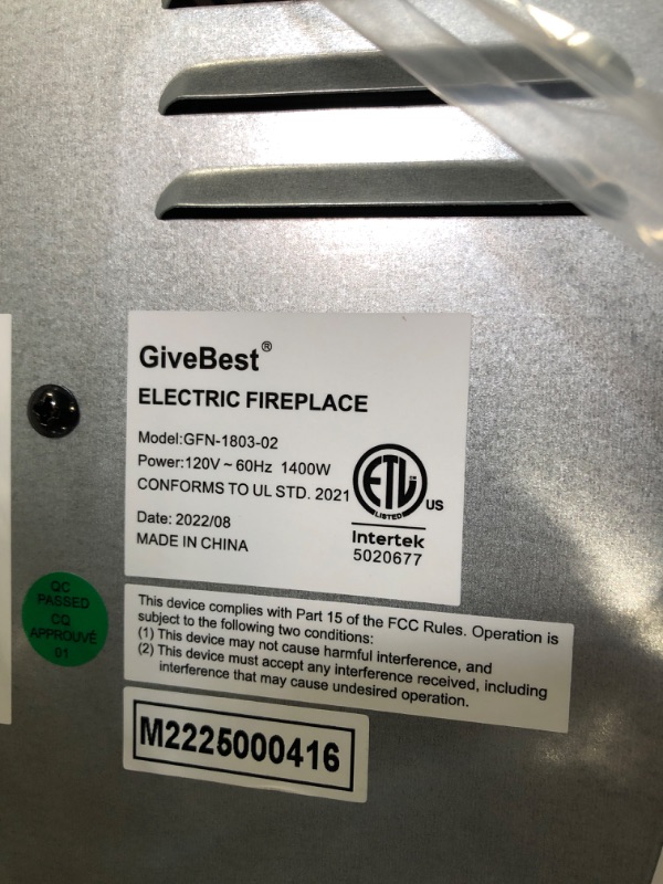 Photo 1 of ELECTRIC FIREPLACE 18" HOME OFFICE 1400W
