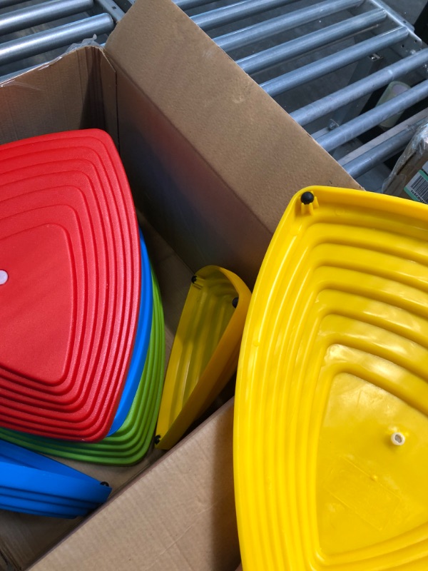 Photo 5 of JumpOff Jo Rocksteady Balance Stepping Stones for Kids, Promotes Balance & Coordination, Set of 6 Balance Blocks, Tall Set Primary Colors