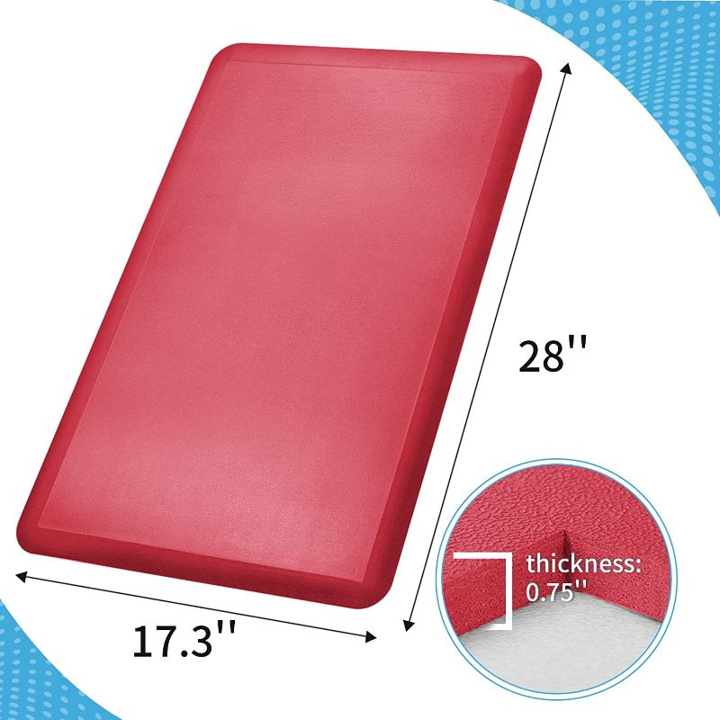 Photo 1 of Art3d Industrial Anti-Fatigue Floor Mat (28"x17.3", Red)
