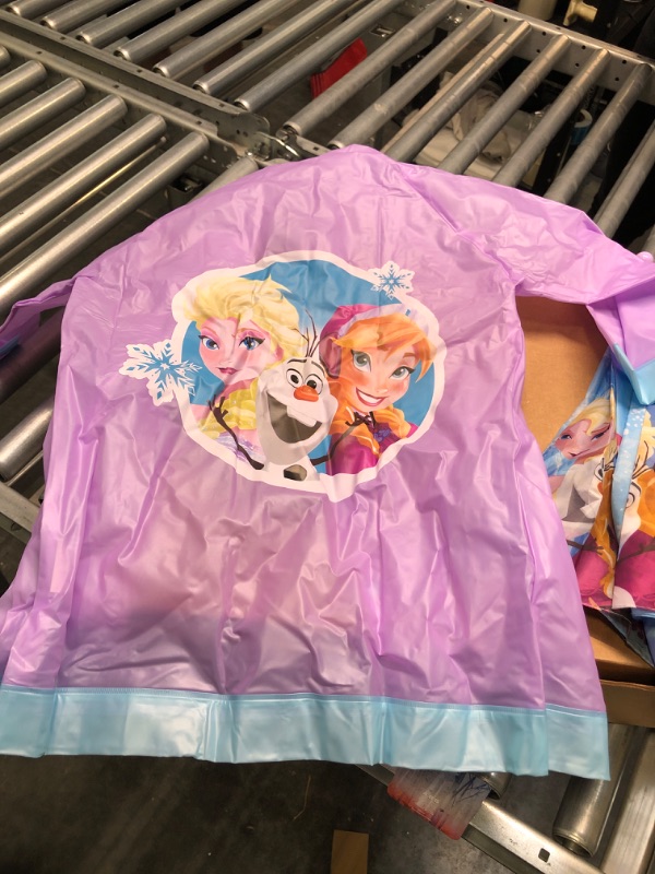 Photo 3 of Disney Kids Umbrella and Slicker, Frozen Elsa and Anna Toddler and Little Girl Rain Wear Set, for Ages 4-7
