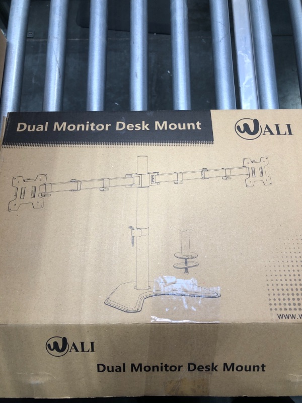 Photo 2 of WALI Bundle - 2 Items: Dual Monitor Stand for 2 Monitors up to 27 inch and Mesh Desk Organizer