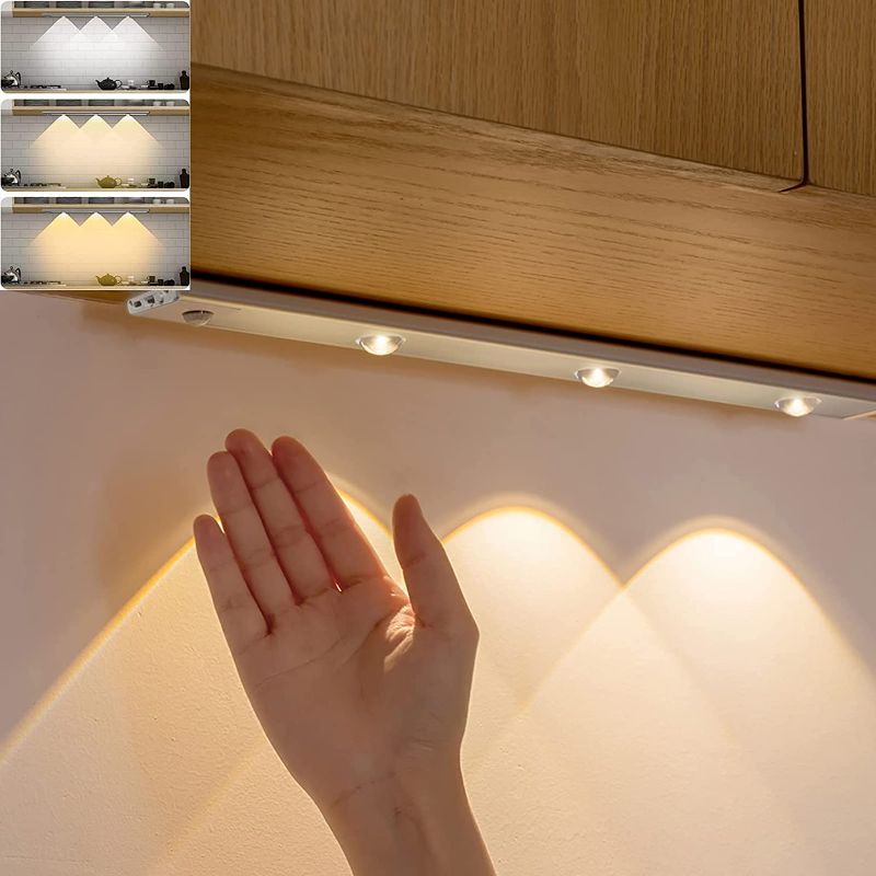 Photo 1 of FanpBow Closet Lights Motion Sensor, 15.7in Motion Sensor Light Bar 3 Colors, Dimmable Rechargeable Motion Sensor Light, Battery Powered Under Cabinet Lighting, Magnetic Under Cabinet Lighting
