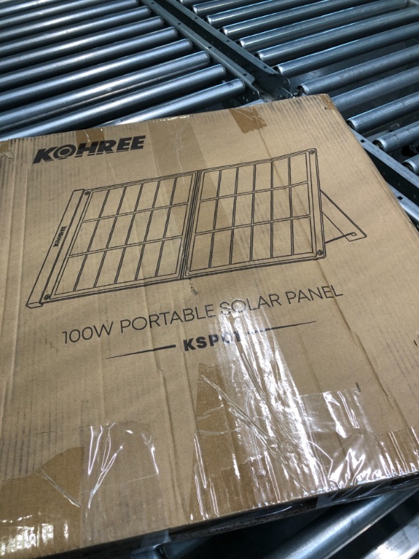 Photo 5 of Kohree 100W Portable Solar Panel Waterproof, Foldable Monocrystalline Solar Panel Power Charger System Kit for RV Camping Outdoor Boat Emergency Backup Power Station, with USB/PD/DC Outputs 18V
