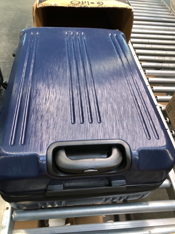 Photo 2 of Coolife Luggage Suitcase PC+ABS Spinner Built-In TSA lock 20in 24in 28in Carry on (Caribbean Blue, S(20in_carry on))
