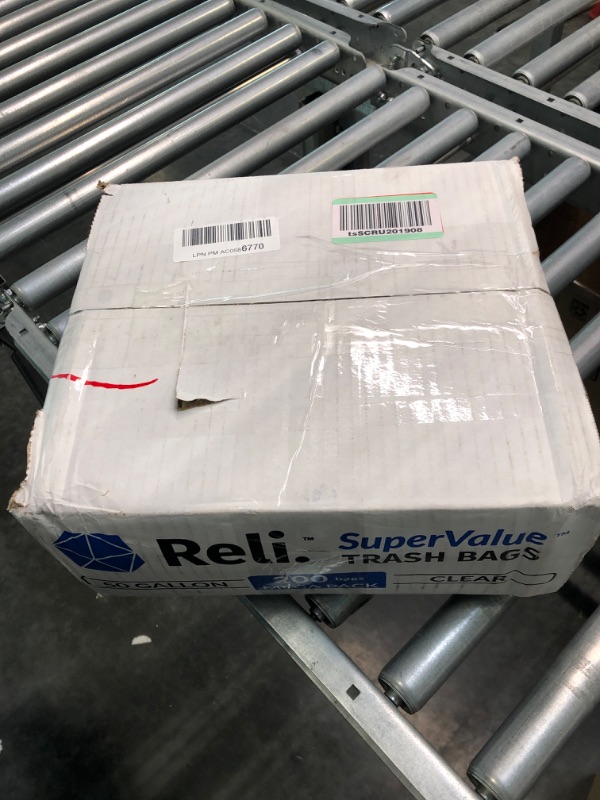 Photo 4 of Reli. Premium 50 Gallon Trash Bags | 200 Count | Made in USA | Heavy Duty | Bulk | SuperValue | Clear Multi-Use Garbage Bags 50 Gallon | 200 Count