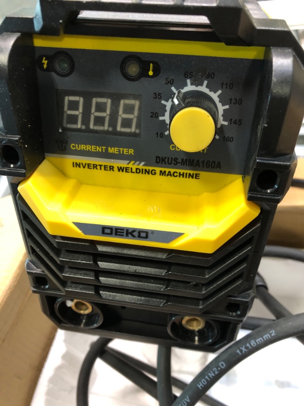 Photo 4 of DEKOPRO 110/220V MMA Welder,160A ARC Welder Machine IGBT Digital Display LCD Hot Start Welder with Electrode Holder,Work Clamp, Input Power Adapter Cable and Brush
