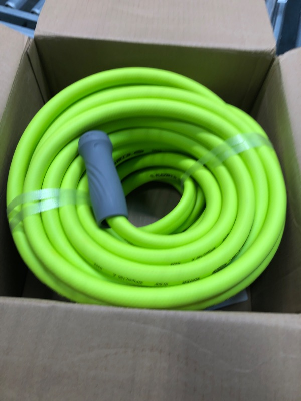 Photo 3 of Flexzilla HFZG5100YWS Garden Hose, 5/8" (inches) x 100' (feet), ZillaGreen w/SwivelGrip & HFZG550YW Garden Lead-In Hose 5/8 In. x 50 ft, Heavy Duty, Lightweight, Drinking Water Safe 5/8" (inches) x 100' (feet) Hose + Lead-In Hose